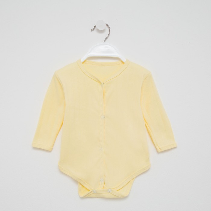 Боди детское, цвет желтый, рост 62 см