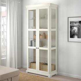 

Шкаф-витрина ЛИАТОРП, 96x214 см, цвет белый