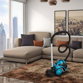 Пылесос Vitek VT-8113, 1800/350 Вт, контейнер 2 л, чёрно-голубой