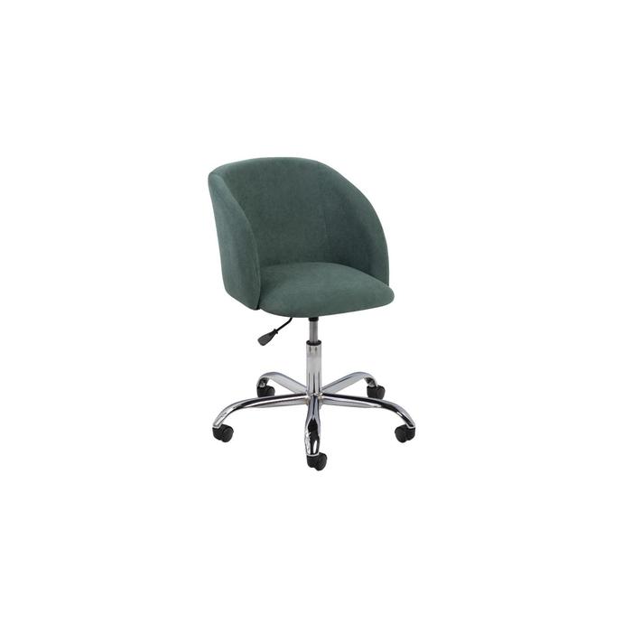 Офисный Стул Милли Катания велюр изумруд/ Хром офисный стул bestera большой и высокий офисный стул офисный стул руководителя с подставкой для ног эргономичный офисный стул