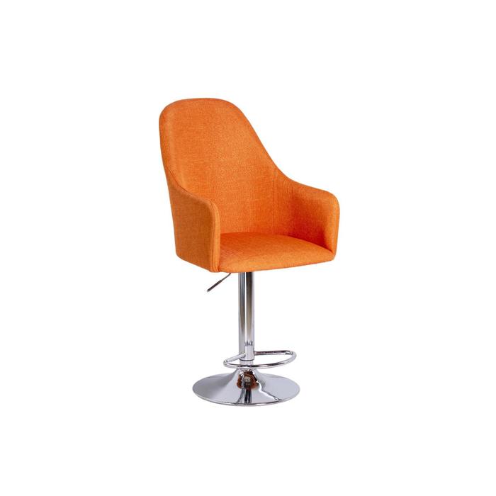 Барный стул Дэгни Мидеа 11 оранжевый/ Хром