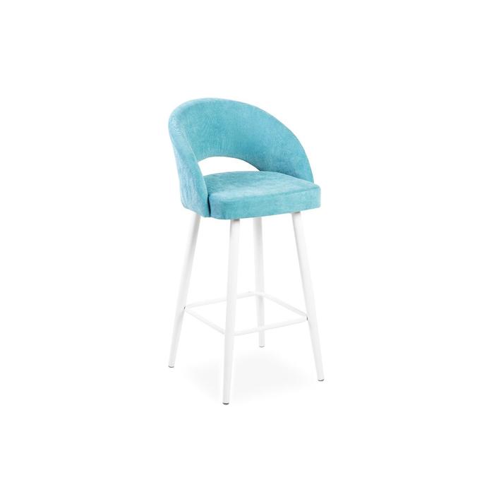 Барный стул Мирелла Инфинити 08 Бирюзовый/ Хард металл Белый