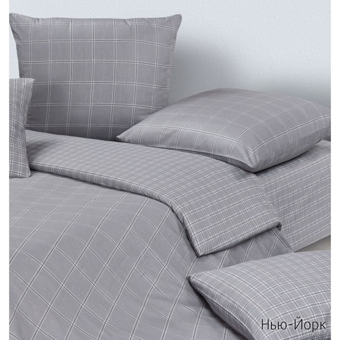 

Постельное бельё евро с простынёй на резинке «Нью-Йорк», размер 160х200х20 см, 200х220 см, 70х70 см - 2 шт, 50х70 см - 2 шт