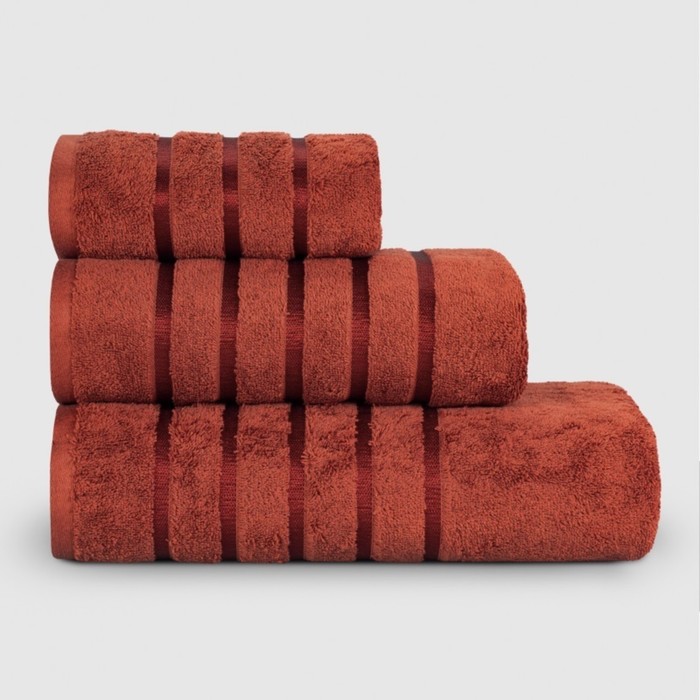 фото Полотенце махровое «кингсли», размер 50х100 см, цвет оранжево-красный ecotex