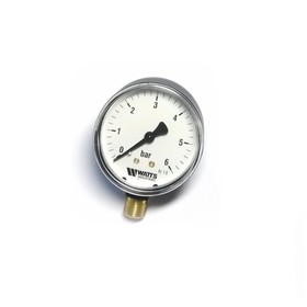 

Манометр Watts 10007723, радиальный, 6 бар, диаметр 63 мм, 1/4"