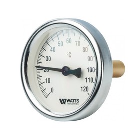 Термометр Watts 10005800, биметаллический, с погружной гильзой 63 мм 1/2