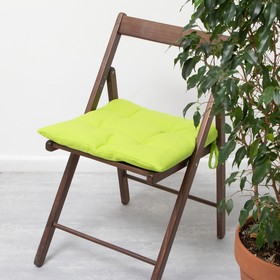 Сидушка на стул 'Доляна' Зелёное яблоко (вид 2) 42х42х7см, 100% хлопок, 165 г/м2 Ош