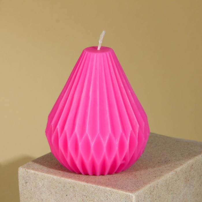 Свеча формовая Оригами, розовая свеча формовая груша желтая 7 см