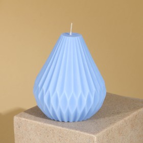Свеча интерьерная "Оригами", голубая,  6,5 х 8 см