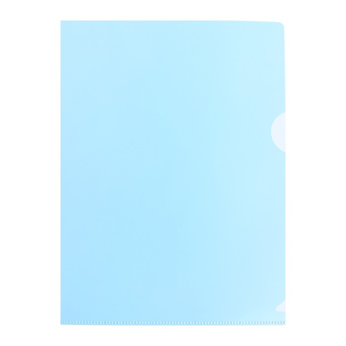Папка-уголок, А5, 180 мкм, Calligrata, прозрачная, синяя папка уголок а5