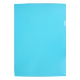 Папка-уголок, А4, 180 мкм, Calligrata, прозрачная, пастельная, голубая