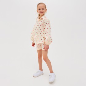 

Блузка для девочки MINAKU: Cotton Collection цвет бежевый, рост 122