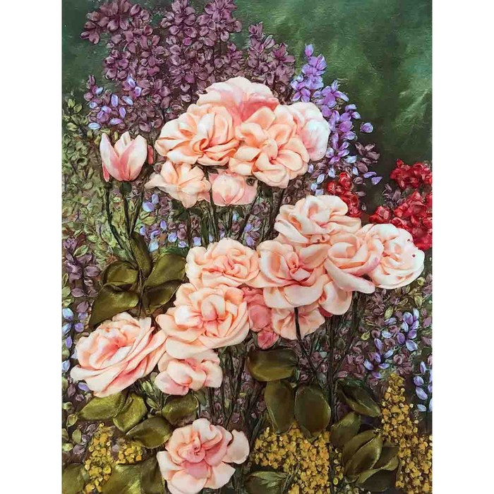 Набор для вышивания лентами, 26 × 35 см, «Притяжение» набор для вышивания лентами 27 × 35 см розы в голубой вазе