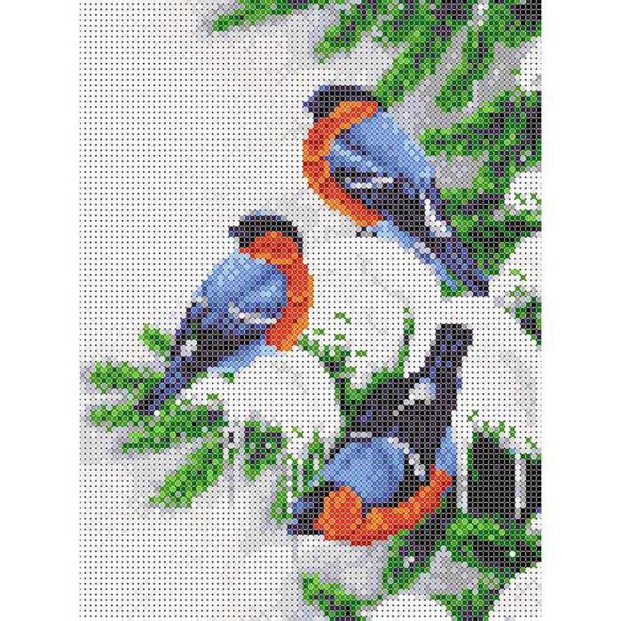 Набор для вышивания крестом с рисунком, 16 × 21 см, «Снегири» набор для вышивания птичий дом и розы 21 5x27 см luca s