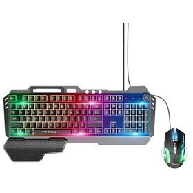 

Комплект Клавиатура и Мышь Hoco GM12,проводной,мембранная, 1200-3600 dpi, USB, PC/PS4, 1.5 м