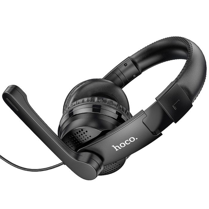 Наушники Hoco W103, игровые, накладные, микрофон, 3.5 мм, 1.2 м, черные 