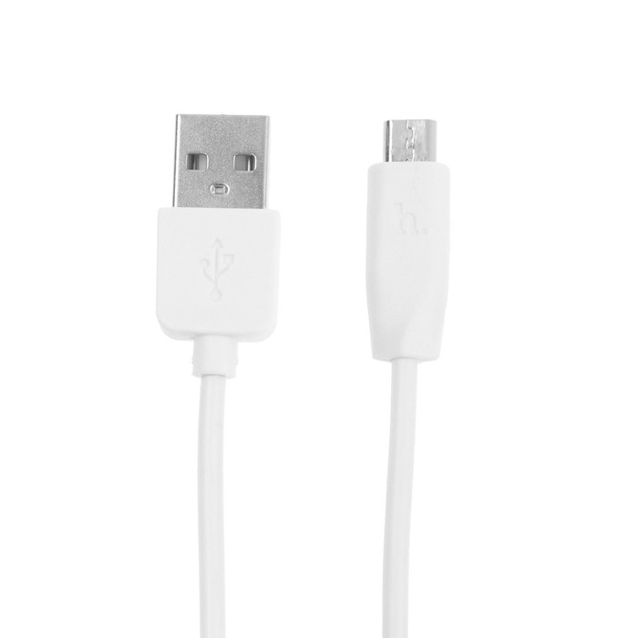 Кабель Hoco X1, microUSB - USB, 2.4 А, 2 м, белый