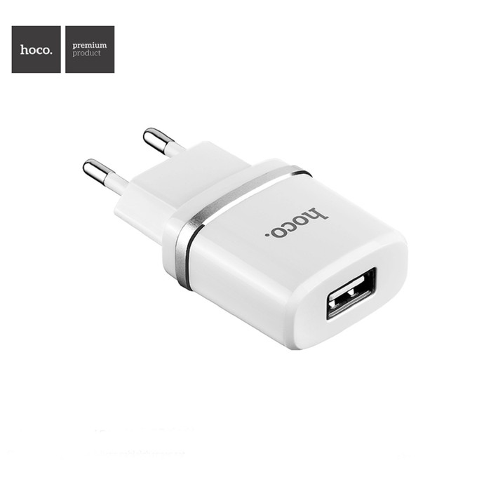 Сетевое зарядное устройство Hoco C11, USB - 1 А, кабель microUSB 1 м, белый