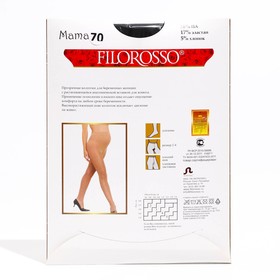 

Колготки Filorosso, лечебно-профилактические для беременных, 70 den,1 класс, черный, размер 4