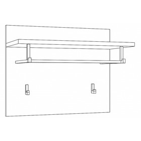 

Вешалка настенная Virginia НМ 013.18, 504х256х400, Ясень Анкор темный
