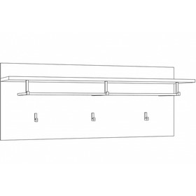 

Вешалка настенная Virginia НМ 013.20, 1008х256х400, Ясень Анкор темный