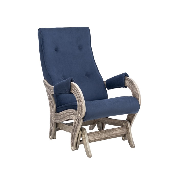 фото Кресло-глайдер модель-708 600х560х1000 дуб шампань патина/ткань verona denim blue мебель импэкс