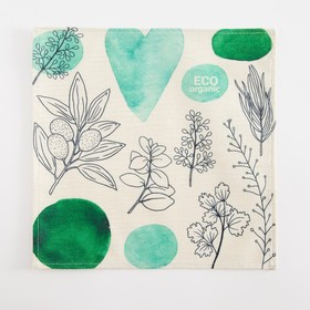 

Салфетка декоративная на стол "Eco organic" 30*30см,100% п/э
