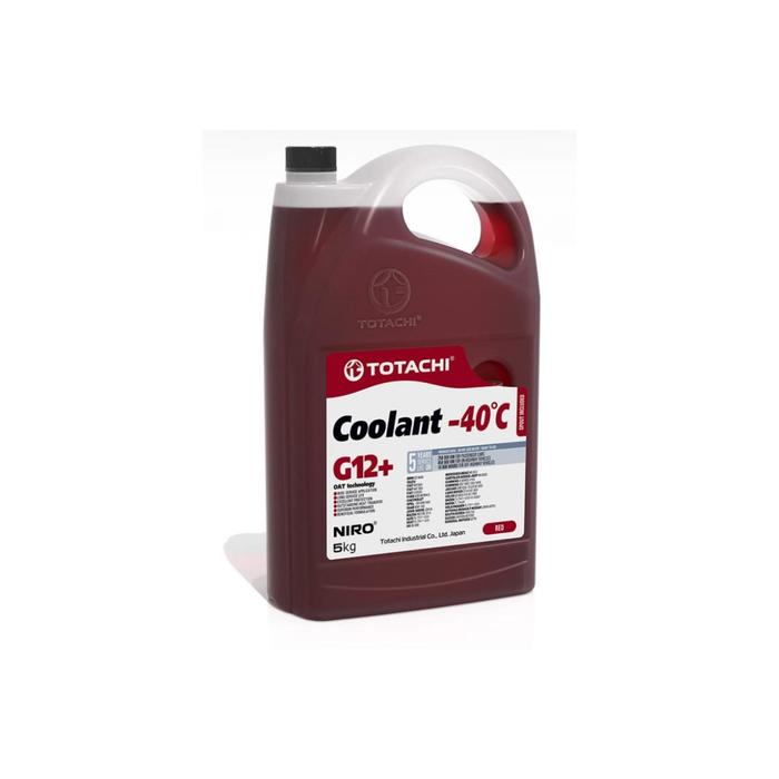Антифриз Totachi NIRO COOLANT -50 C, G12+, красный, 5 кг антифриз mobil coolant extra ready mixed зеленый 5 л 730913
