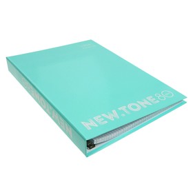 

Тетрадь на 4-х кольцах А4, 80 листов в клетку NEWtone PASTEL Мята, глянцевая ламинация