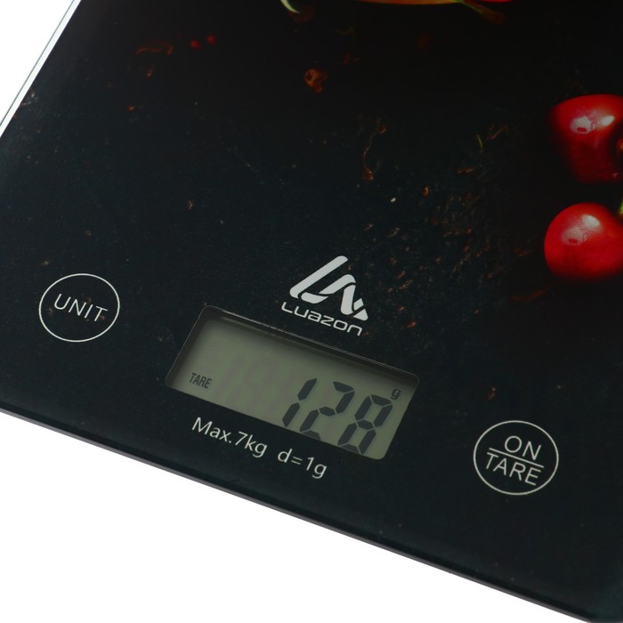 Весы кухонные LuazON LVK-702 "Черешня", электронные, до 7 кг