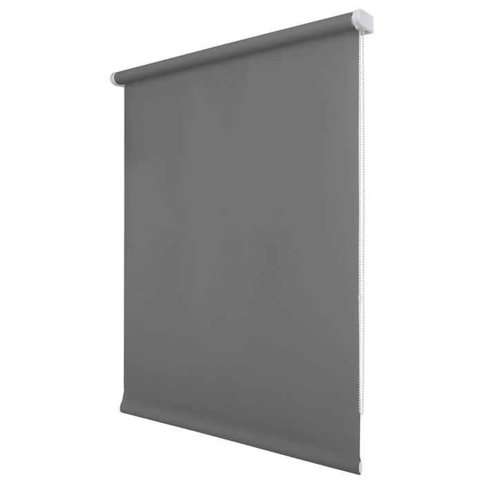 Рулонная штора «Плайн», 100х175 см, цвет темно-серый