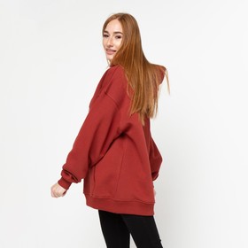 

Толстовка женская с НАЧЁСОМ, цвет кирпичный, размер ONE SIZE