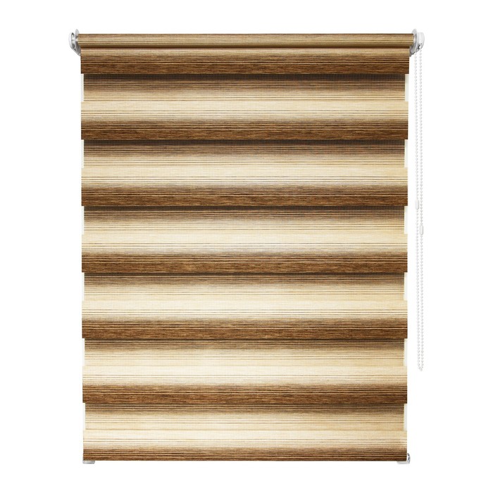 цена Рулонная штора день-ночь «Рафаэлло», 60х160 см, цвет коричневый