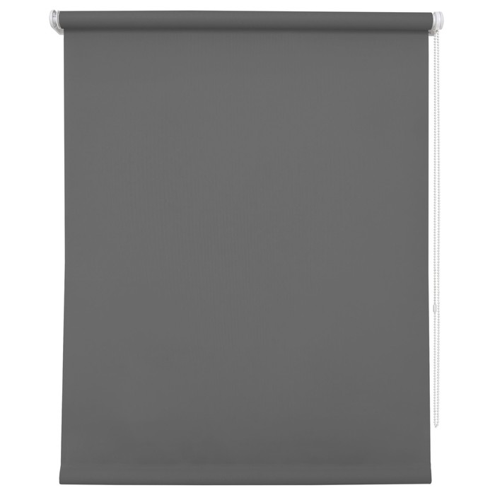 Рулонная штора «Плайн», 48х175 см, цвет темно-серый