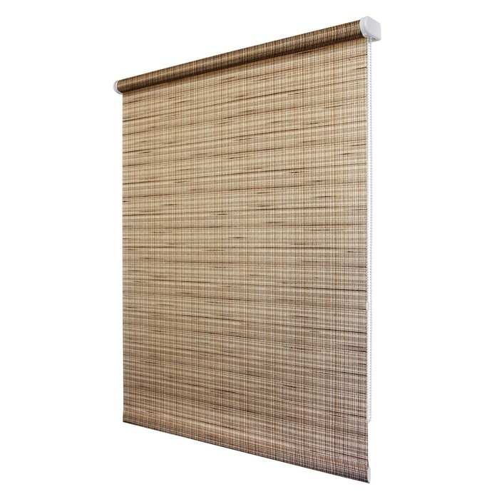 фото Рулонная штора «рига», 55х175 см, цвет коричневый уют