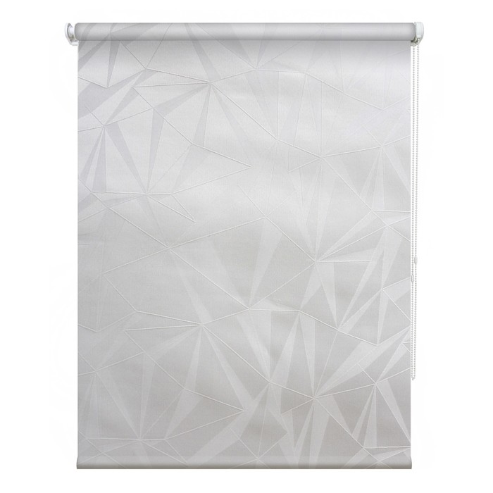 Рулонная штора «Грани», 48х175 см, цвет светло-серый