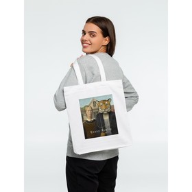 

Сумка холщовая 220г/м2, до 10кг, цвет белый 35х38х6см
