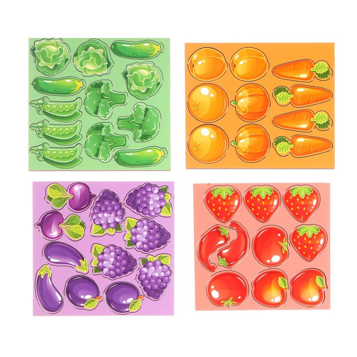 Дополнительный набор цветных деталей для Сундучка Фрукты-Овощи 2