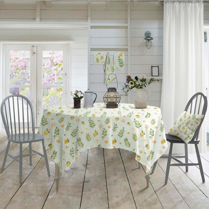 Скатерть «Лимонный сад» прихватка 18 романтика лимонный сад