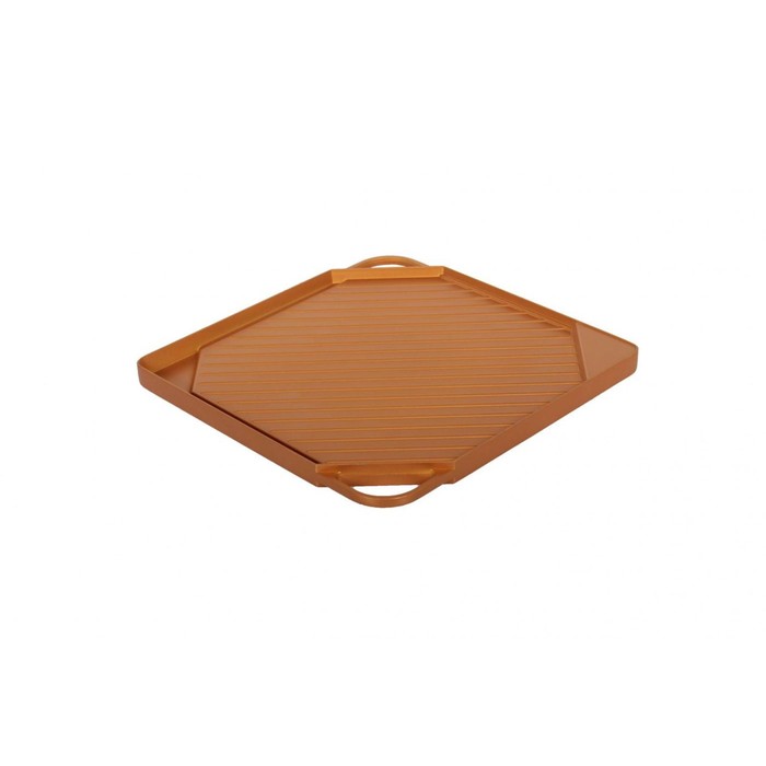 Квадратная сковорода-гриль, с антипригарным керамическим покрытием, 27 см