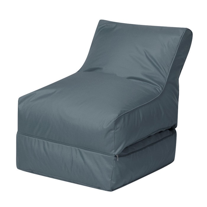 Кресло-лежак, раскладной, цвет серый