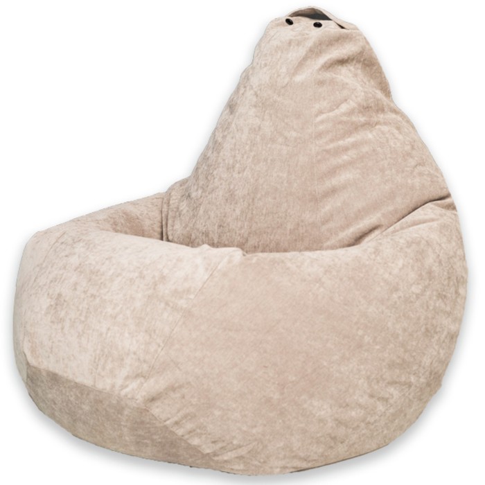 фото Кресло-мешок «груша», микровельвет, размер 3хl, цвет бежевый dreambag
