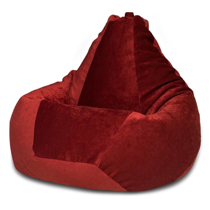 фото Кресло-мешок «груша», микровельвет, размер 3xl, цвет бордовый dreambag