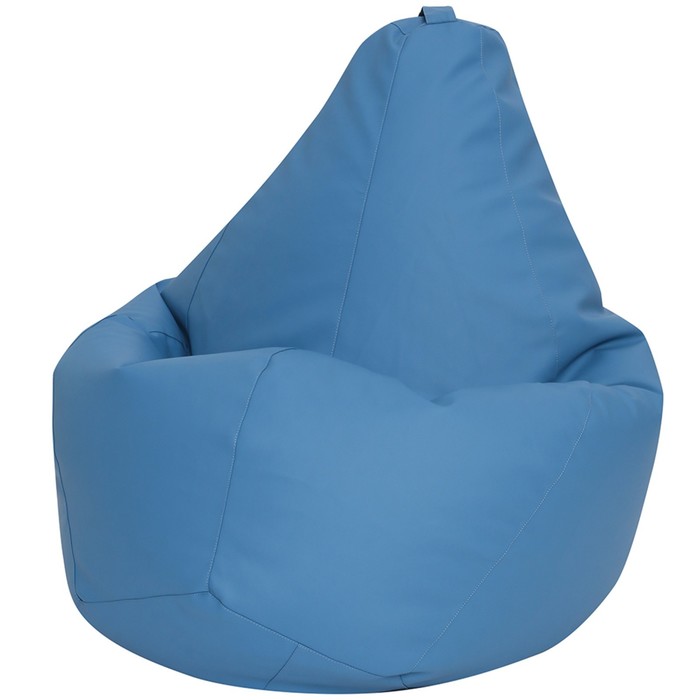 мягкие кресла пазитифчик мешок груша экокожа 110х85 Кресло-мешок «Груша», экокожа, размер 3ХL, цвет голубой