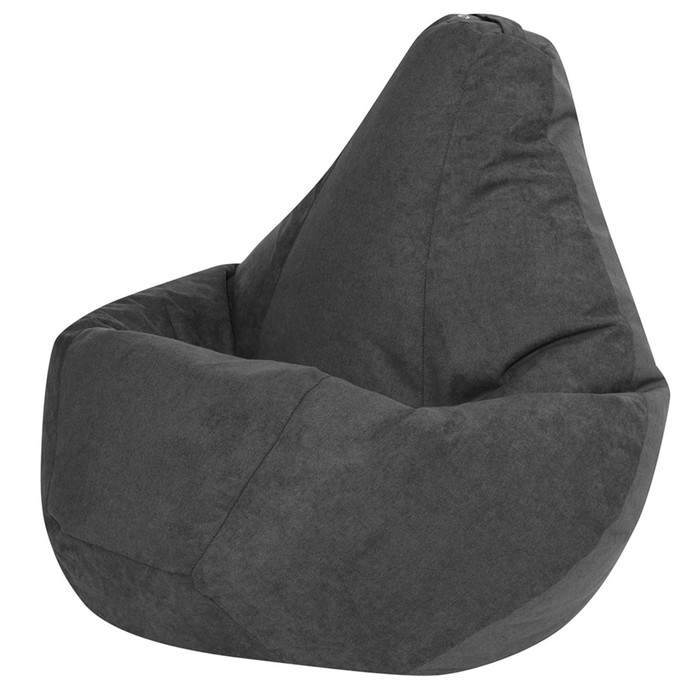 Кресло-мешок «Груша», велюр, размер XL, цвет графит