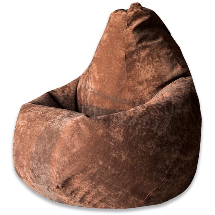 фото Кресло-мешок «груша», микровельвет, размер 2xl, цвет коричневый dreambag