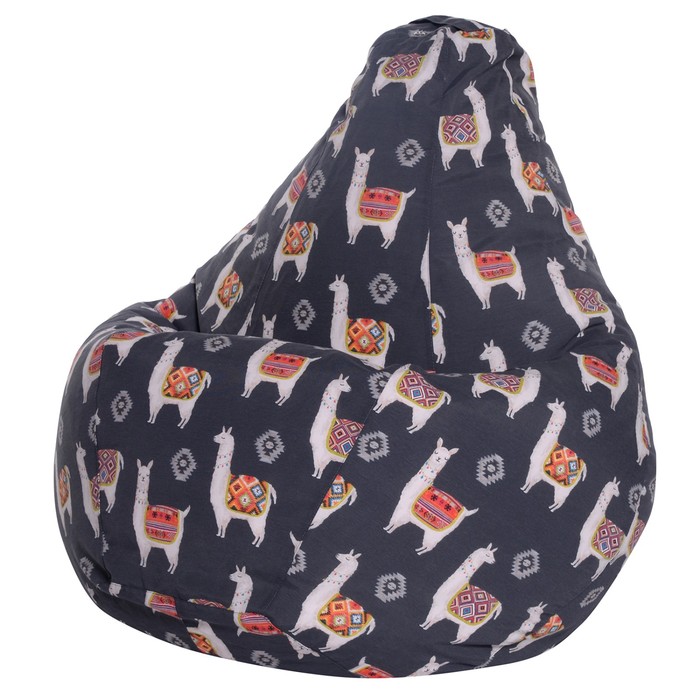 фото Кресло-мешок «груша» «ламы», размер 3xl, цвет серый dreambag