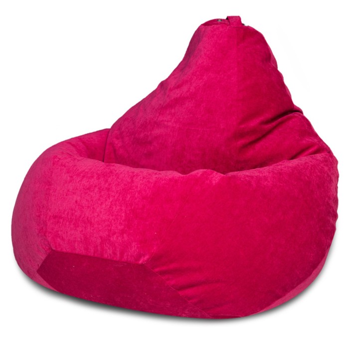 фото Кресло-мешок «груша», микровельвет, размер 2xl, цвет малиновый dreambag