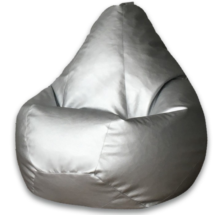 фото Кресло-мешок «груша», экокожа, размер 2хl, цвет металлик dreambag
