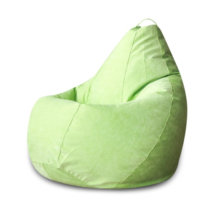 фото Кресло-мешок «груша», микровельвет, размер l, цвет салатовый dreambag